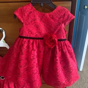 Pippa & Julie red lace 12 month holiday/ Christmas dress